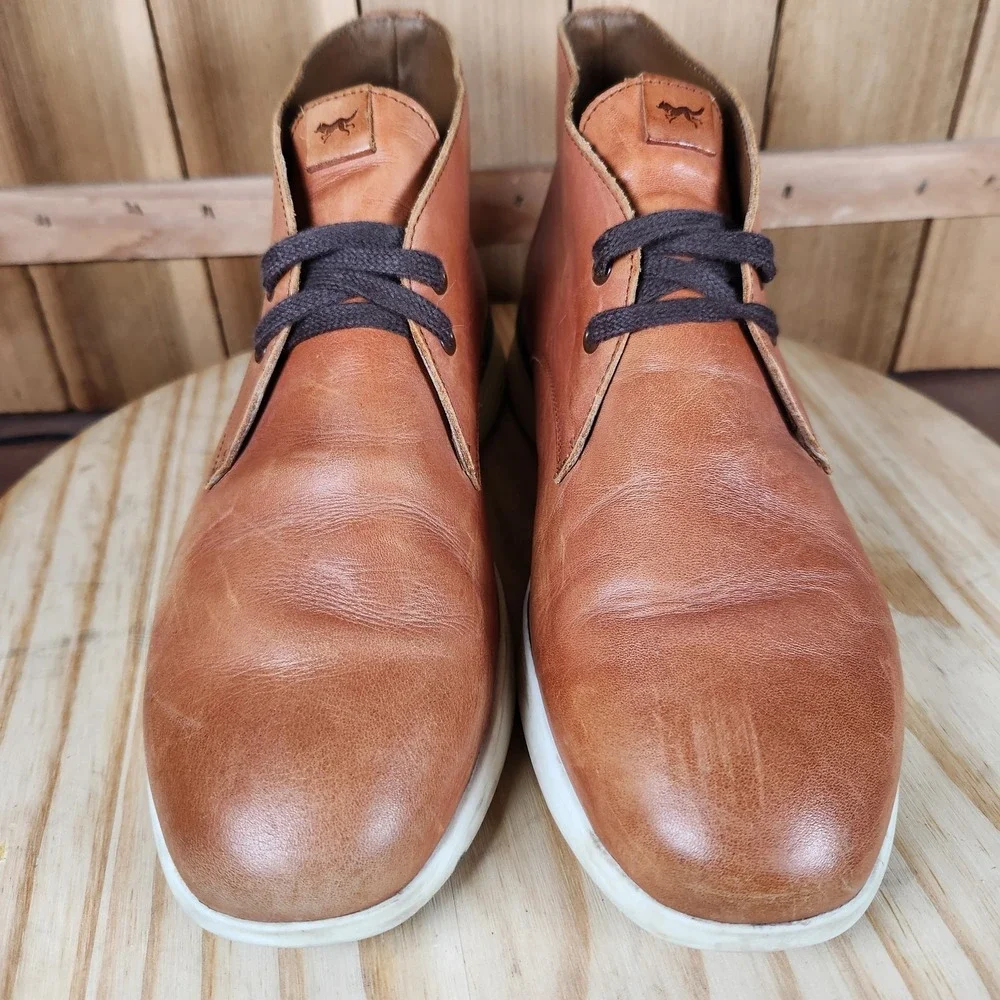 Wolf &‎ Shepherd Crossover Shoes Mens 8 Brown Leather Chukka Casual Lightweight
